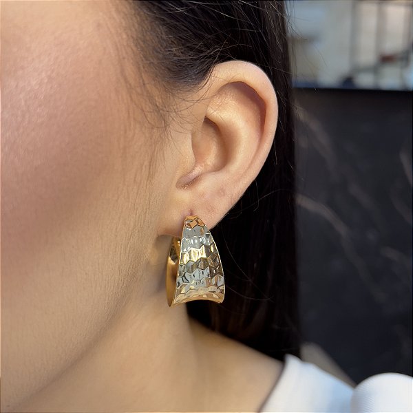 Brincos Argola Semijoia 18k - 28mm - MB550