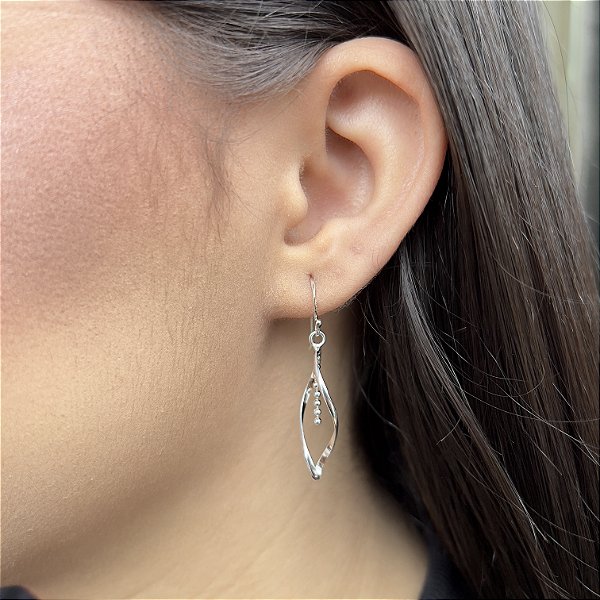 Brincos Espiral de Gancho Prata 925 - BPR732