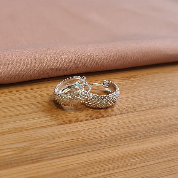 Argolas Detalhada Prata 925 - BPR738