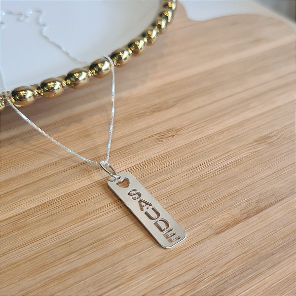 Gargantilha com Pingente Saúde Prata 925 - CPR705