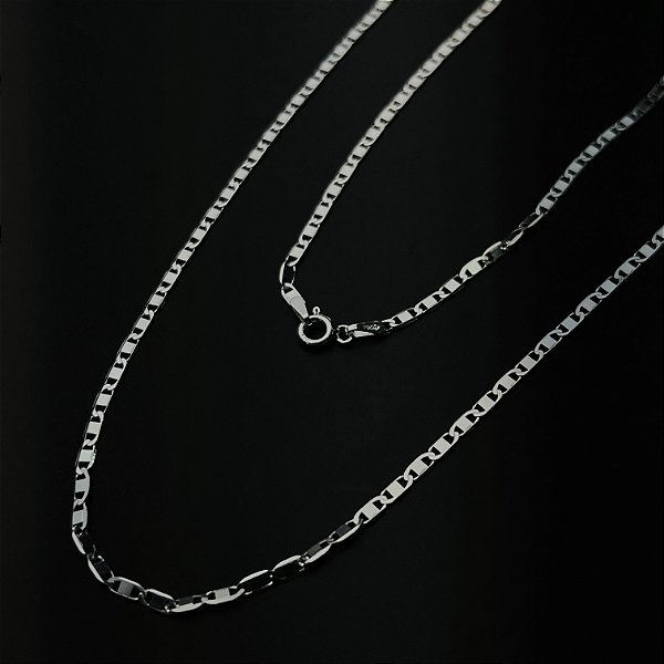 Corrente Masculina Piastrine F050 Prata 925 - 60cm - CPR706