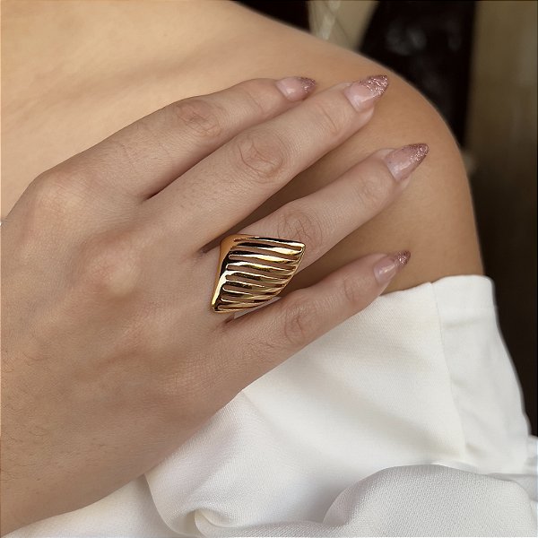 Anel Frisado Semijoias 18k - MA133