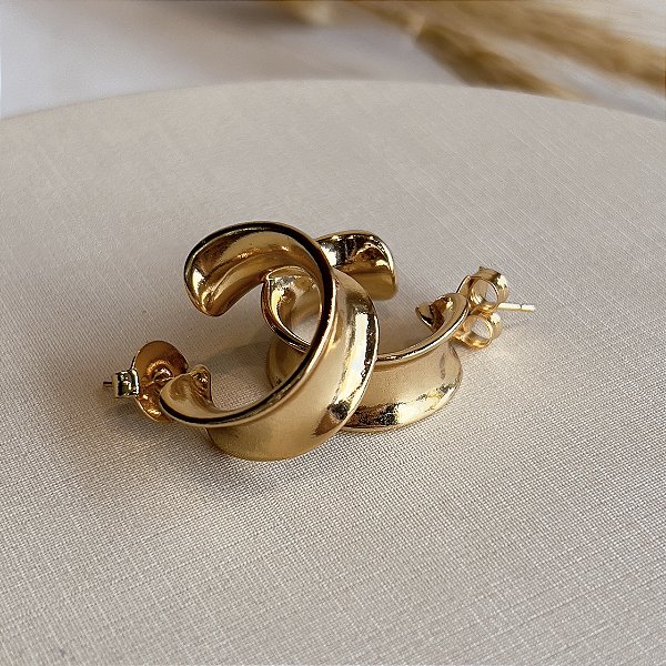 Brincos Argolas Lisas Semijoia18k - MB917