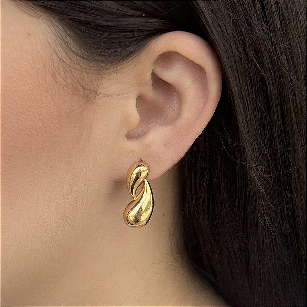 Brinco Gotas Semijoia18k - MB839