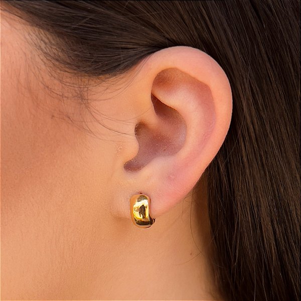 Argolinha Abaulada Lisa Semijoia18k - MB914