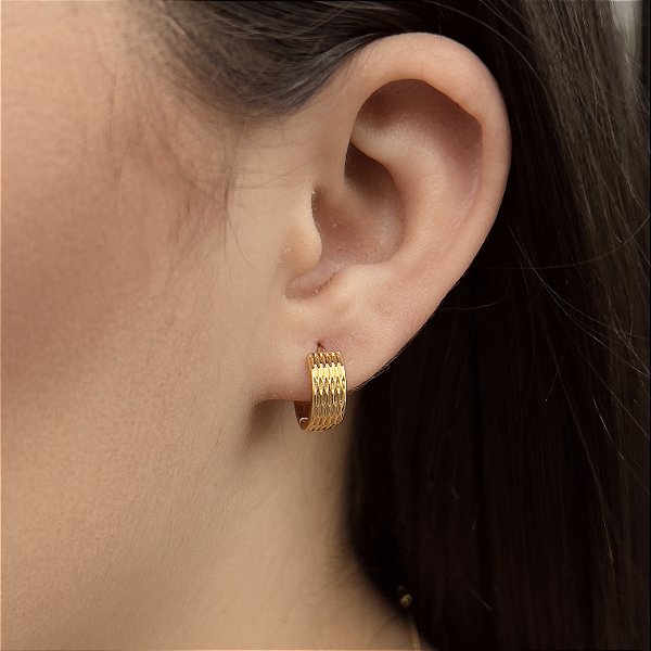 Argolinha Detalhada Semijoia18k - MB945