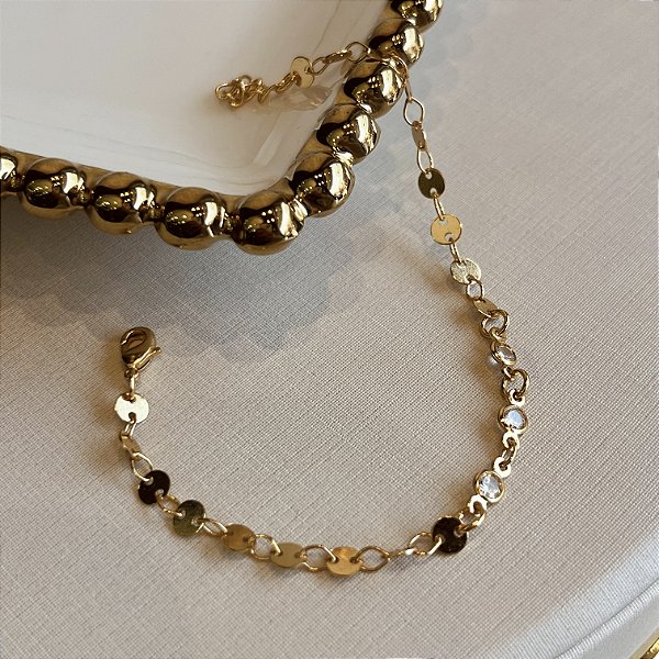 Pulseira Infantil com Detalhes em Zircônias Semijoia18k - MP550