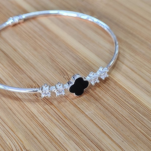 Bracelete Trevo Prata 925 - 60mm - PPR512