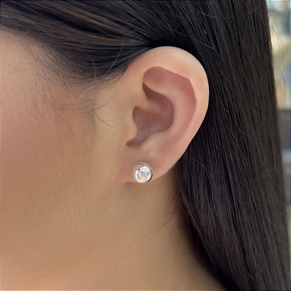 Brincos Bolas 8mm Prata 925 - BPR762