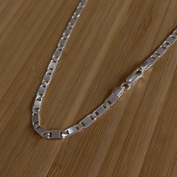 Corrente Masculina Piastrine 5mm Prata 925 - CPR747