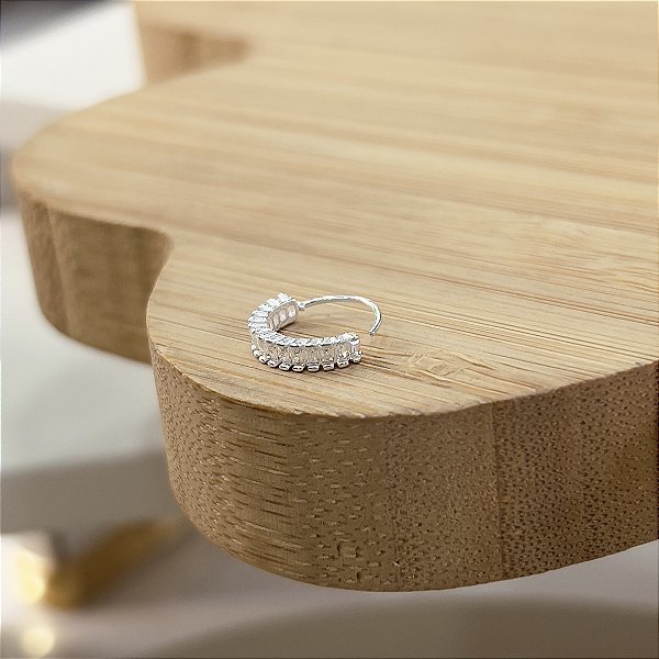 Piercing  para o Conch com Zircônias Prata 925 - PIPR422