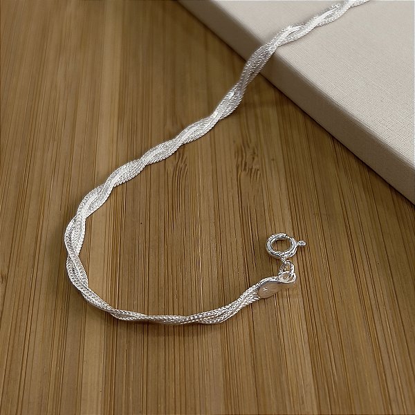 Pulseira 2 Fios Prata 925 - PPR523