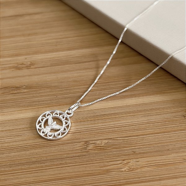 Gargantilha com Pingente Espirito Santo Prata 925 - CPR779