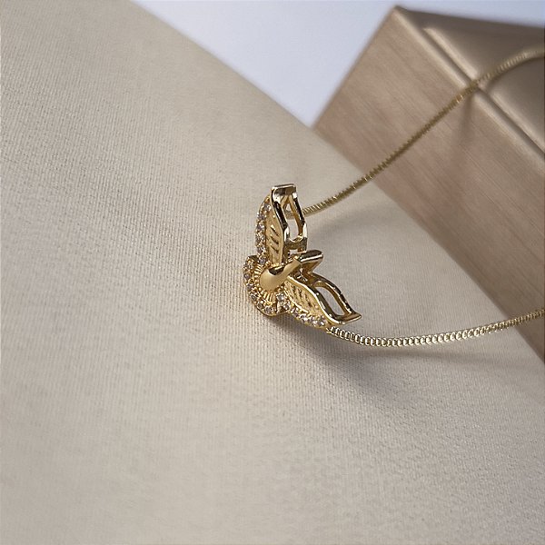 Gargantilha com Espirito Santo Semijoias 18k - MC887