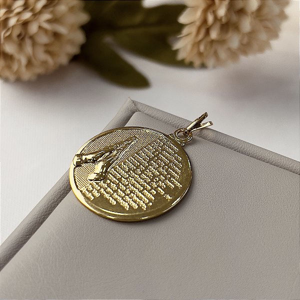 Pingente Mandala Pai Nosso Semijoia 18k - MPI97