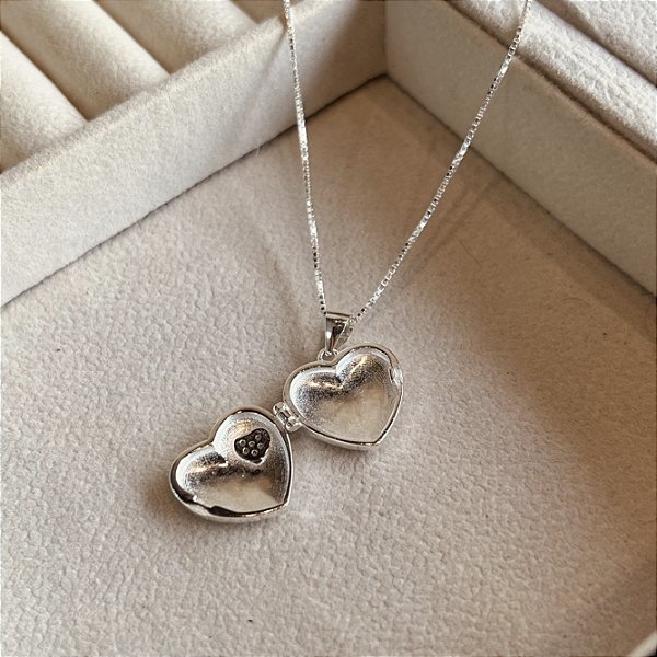 Gargantilha com Pingente Relicário Prata 925 - CPR780