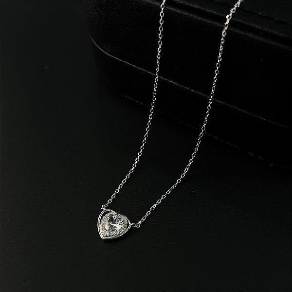 Gargantilha Coração com Zircônias Prata 925 - CPR797