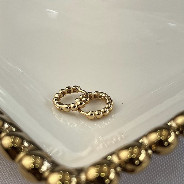 Argolas Bolha Semijoias 18k - MB1039