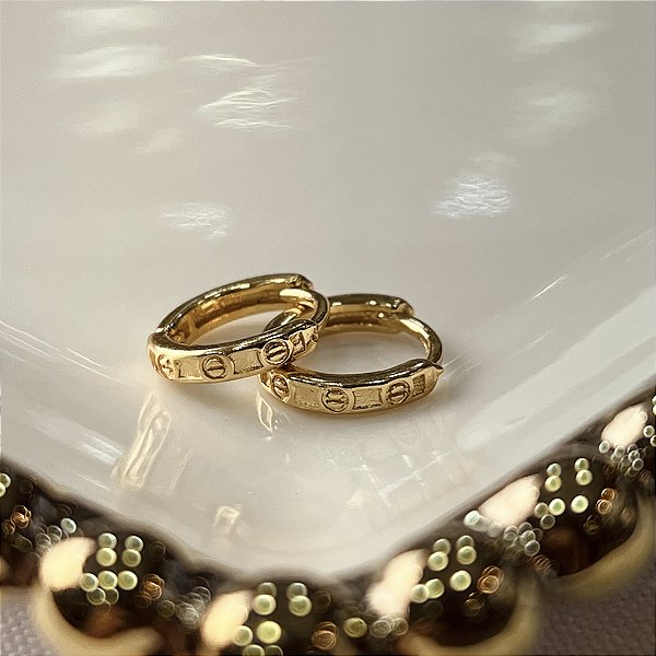 Argolas com Detalhe Semijoias 18k - MB1040
