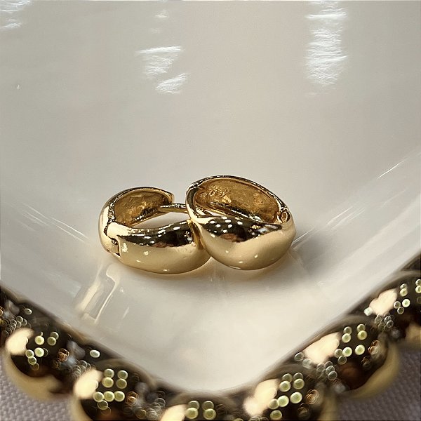 Argolas Abaulada Semijoias 18k - MB1102