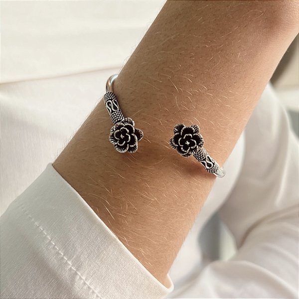 Bracelete de Bali Pikun Rosas Prata 925 - PPR541