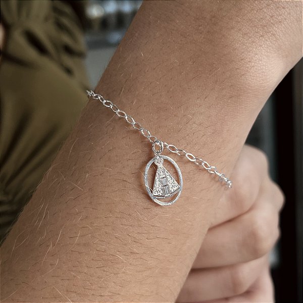 Pulseira Nossa Senhora Aparecida Prata 925 - PPR553