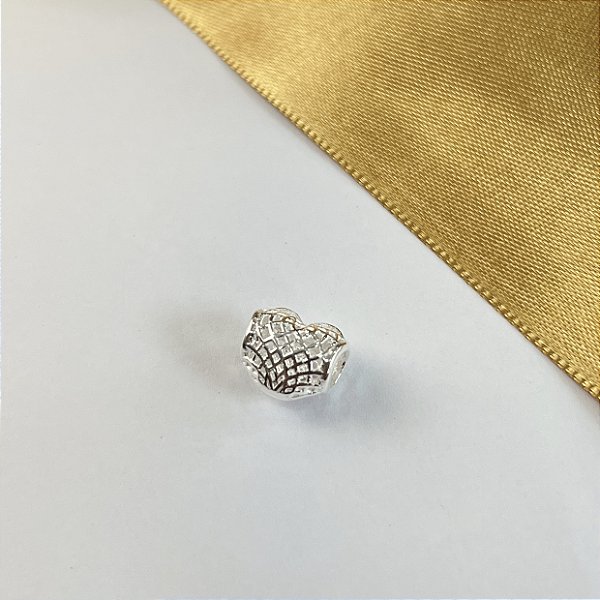 Berloque Separador Coração Vazado Prata 925 - PDI158