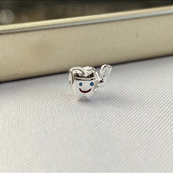 Berloque Dente Feliz com Escova Prata 925 - PDI163