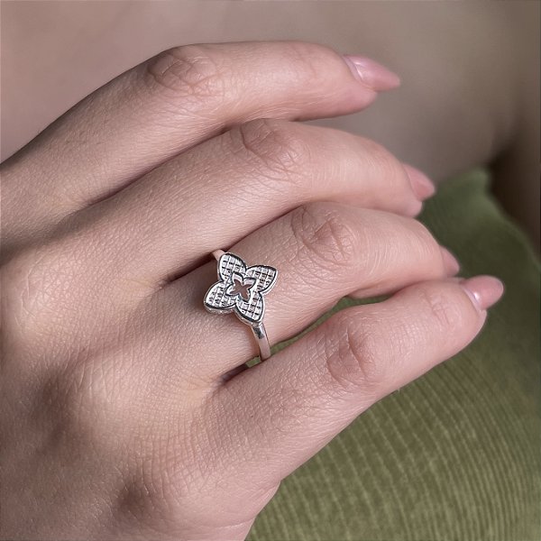 Anel Filigrama Flor Prata 925 - APR315