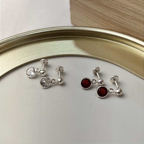 Brincos Infantil com Tarraxa Baby Prata 925 - BPR900