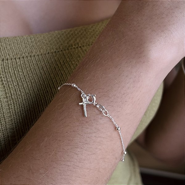 Pulseira Terço Prata 925 - PPR605