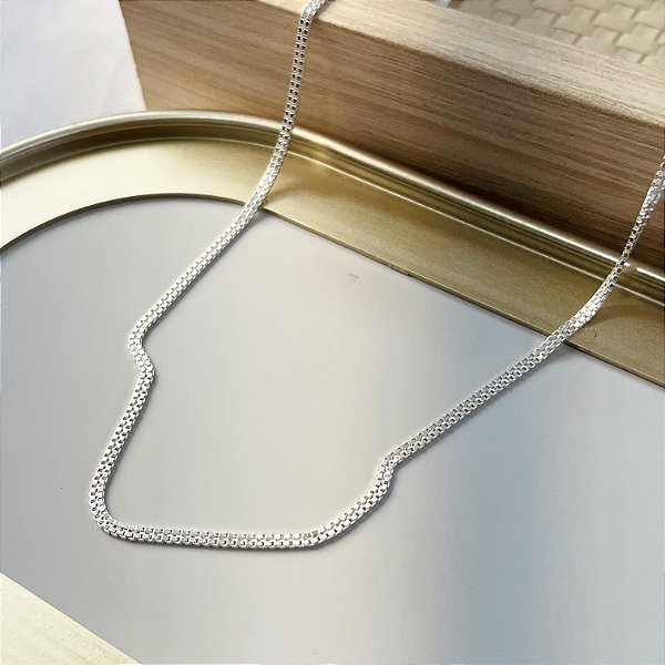 Corrente Esteira Masculina Prata 925 - 60cm - CPR859