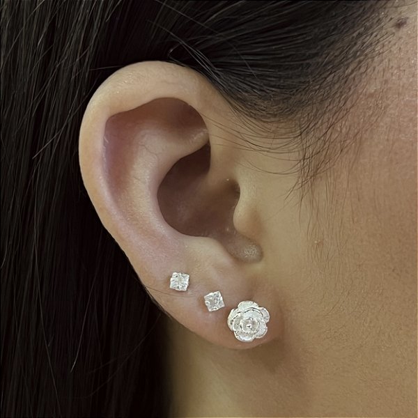 Brincos Flor Prata 925 - BPR920