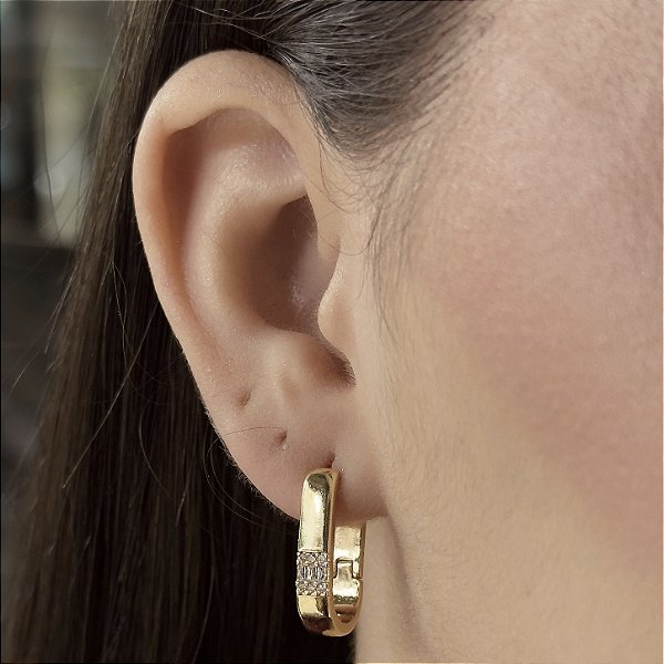 Argolas Samara com Zircônias Semijoias 18k - M5B27
