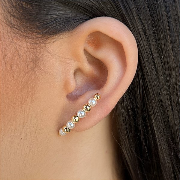 Brincos Ear Cuff  Semijoia 18k - 29mm - MB36