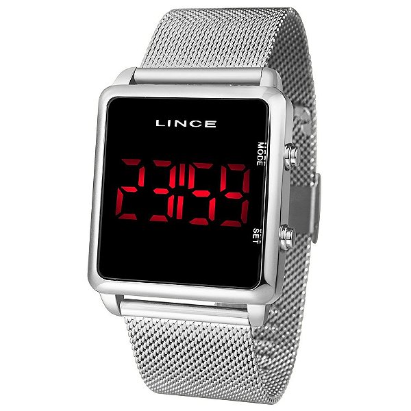 Relógio Lince Feminino Digital Led Prata MDM4596L - ZAROH JOIAS ATACADO
