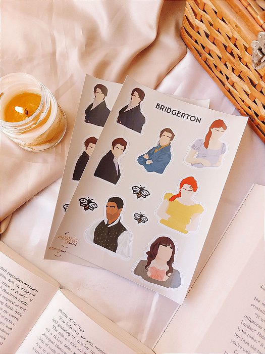 Cartela de adesivos Bridgertons