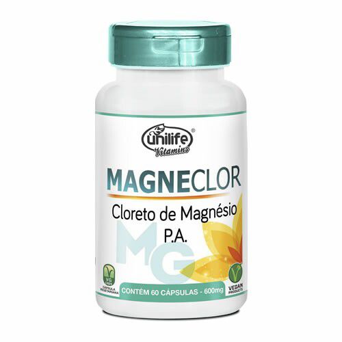 Magneclor Cloreto de Magnésio P.A. 60 cápsulas Unilife