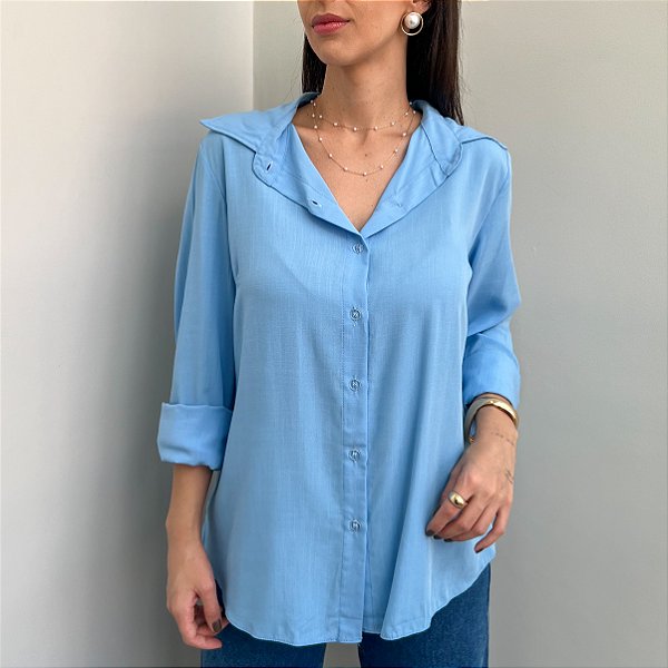 Camisa Feminina Eloá Azul
