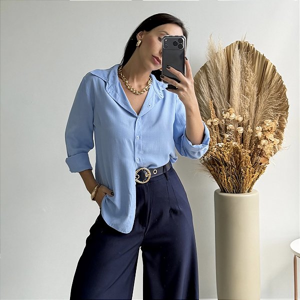 Camisa Feminina Azul Eloá