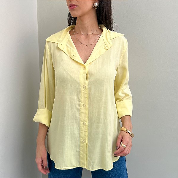 Camisa Feminina Amarelo Manteiga Eloá