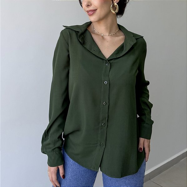 Camisa Feminina Verde Militar Eloá