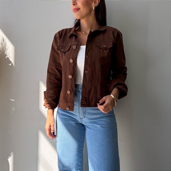 Jaqueta Jeans Ane Marrom