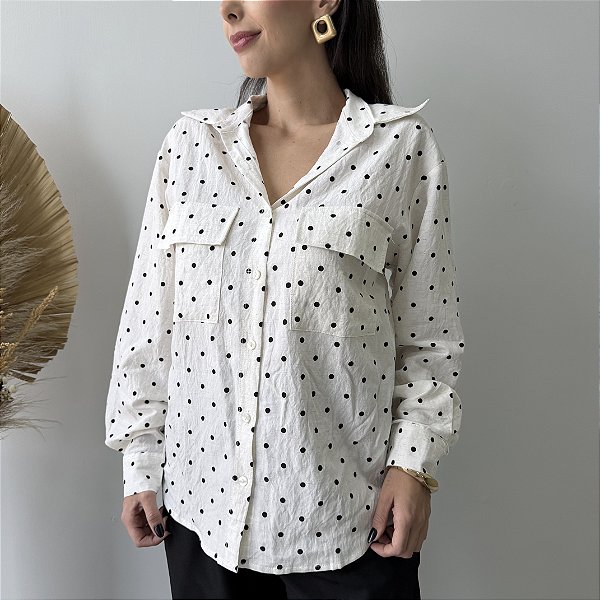 Camisa de Poá Meg Branca