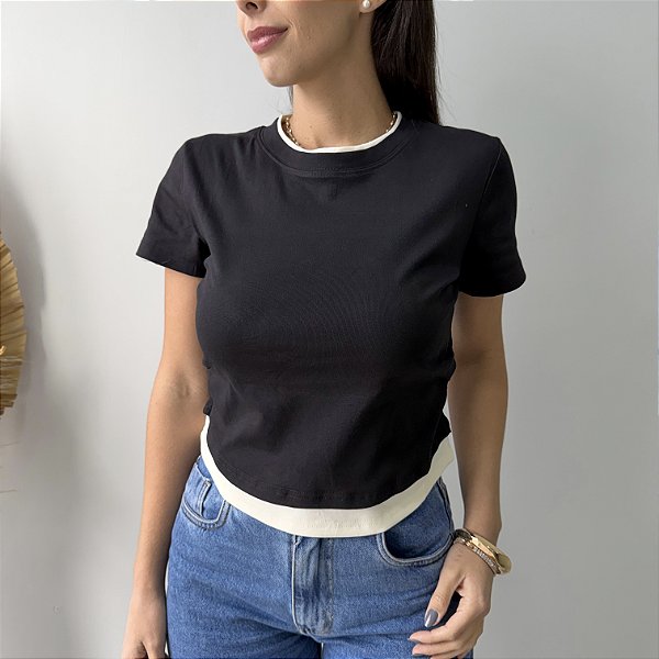 Blusa Manga Curta Gabi