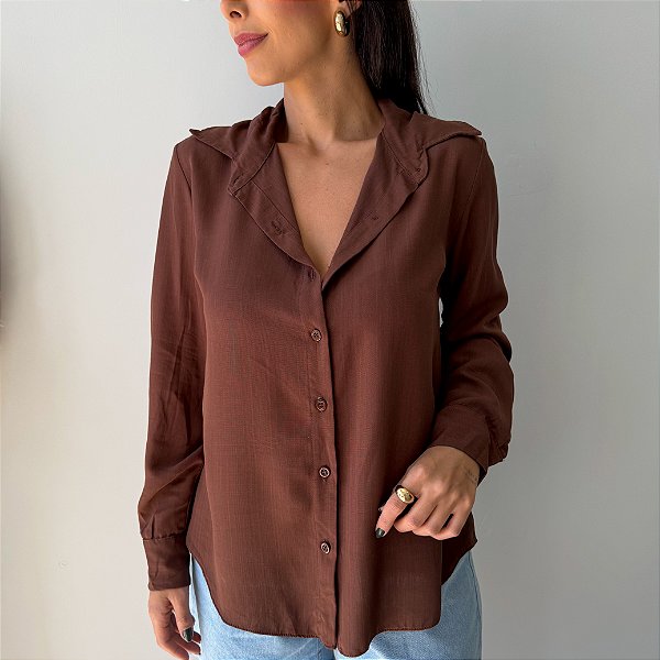 Camisa Feminina Eloá Marrom