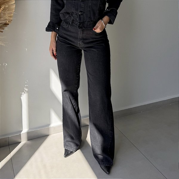 Calça Wide Leg Laura Preta