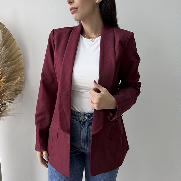 Blazer Aline Marsala