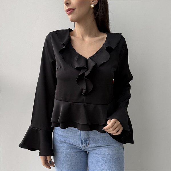Blusa Alessandra Preta