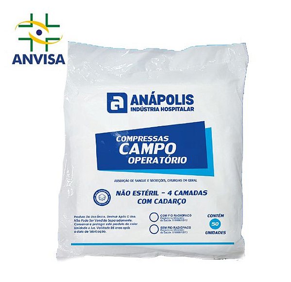 Compressa Campo Operatório não estéril  c/ 50 unidades